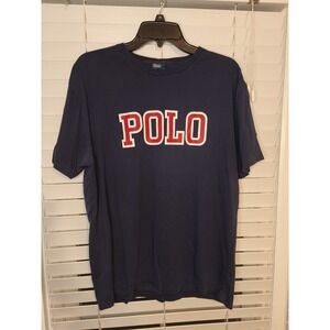 Vintage  Polo Sport Ralph Lauren Spellout T Shirt Mens Medium Red Logo